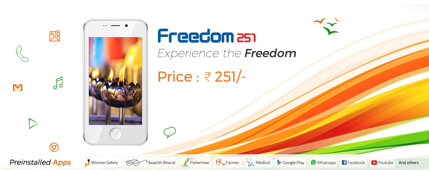 Freedom 251, smartphone-i me sistem Android i cili kushton vetëm 3,67 dollarë!