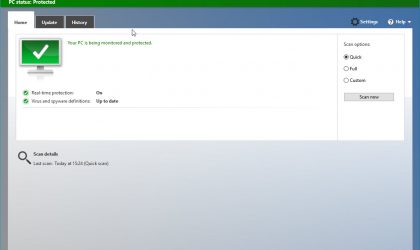 Windows Defender tani mund të skanoj për maluerë sapo të startoj Windows