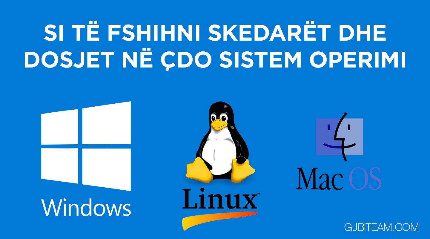 Si të fshihni skedarët dhe dosjet në çdo sistem operimi