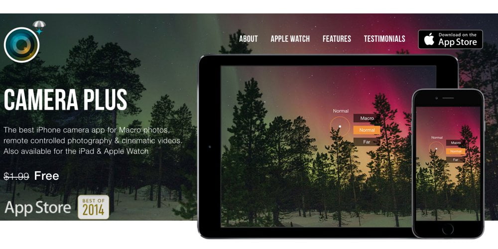 Aplikacioni Falas i Javës në App Store: Camera Plus (Kurseni $2)
