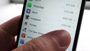clear iphone cache